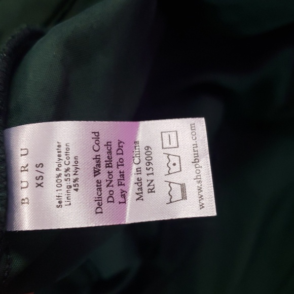 Buru Teagan Deep Green Velvet‎ Convertible Mini to Maxi Dress - SZ XS/S - NWT - Picture 14 of 16